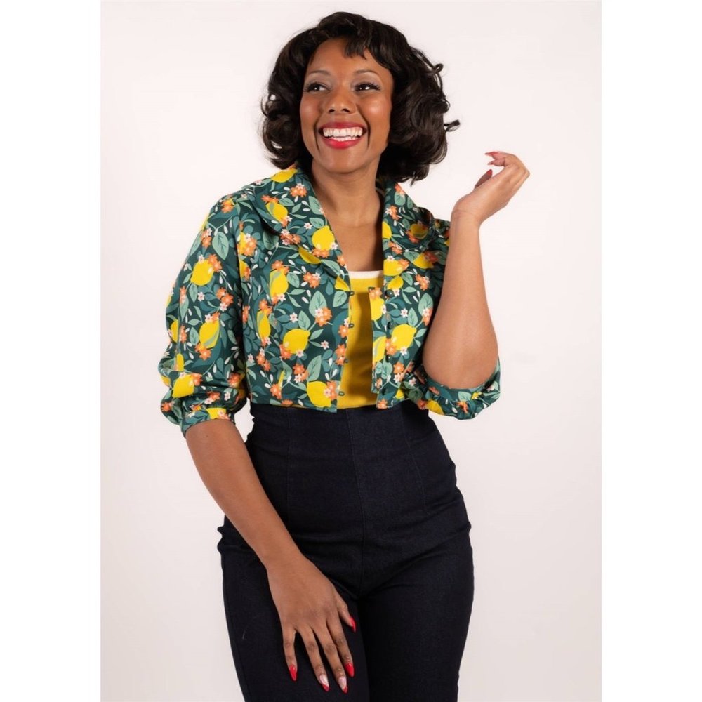 Collectif Womenswear Nessy Lemon Bloom Bolero